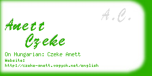 anett czeke business card